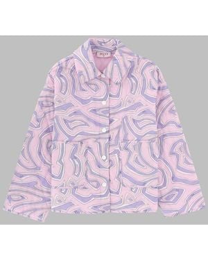 PUCCI Mini Puffer Jacket For Girls - Pink