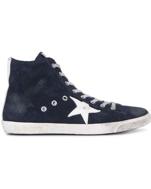 Golden Goose Francy Classic Suede Upper Shiny Leather Star - Blue