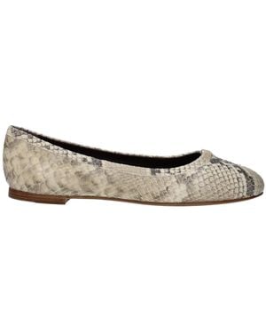Chloé Chloè Python Marcie Ballerina Flat - Metallic