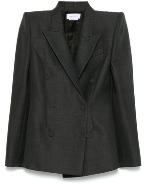 McQueen Preußischblaue Zweireihige Jacke - Schwarz
