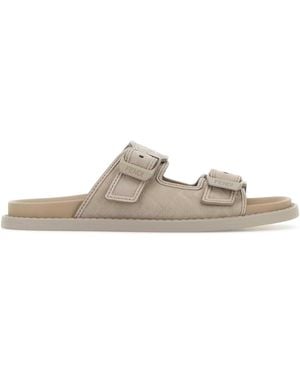 Fendi Cappuccino Leather Feel Slippers - Multicolor