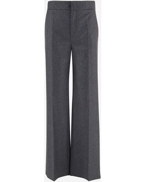 Sa Su Phi Pantalon ajusté en laine et cachemire - Gris