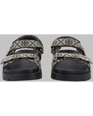 Tory Burch Stylish Multi-Pattern Sneakers - Gray