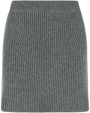 Jil Sander Wool Miniskirt - Grey