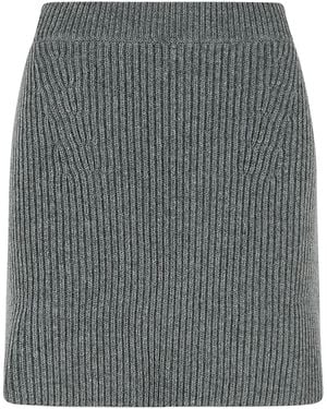 Jil Sander Wool Miniskirt - Gray