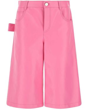 Bottega Veneta Nappa Leather Bermuda Shorts - Pink