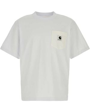 Sacai Cotton X Carhartt Wip T-Shirt - White