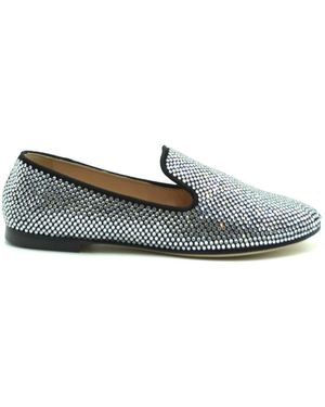 Giuseppe Zanotti Rhinestone Embellished Leather Ballet Pumps - Green