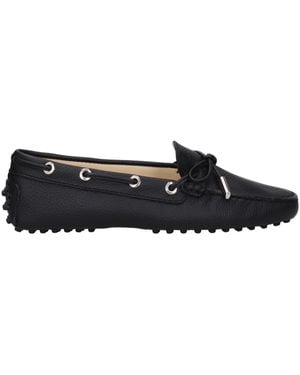 Tod's Frauen's Mokassins aus schwarzem Leder