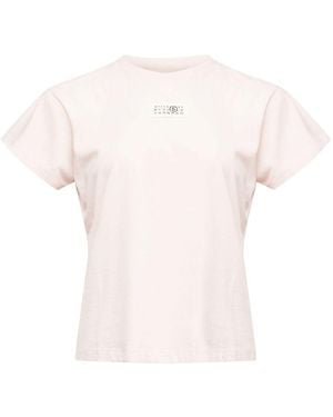 MM6 by Maison Margiela Logo Cotton T Shirt - Pink