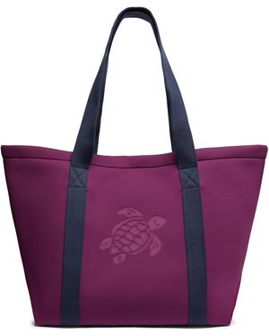 Vilebrequin Bolso tote de poliéster con logo de tortuga en relieve de - Morado
