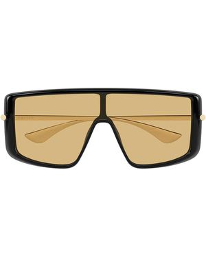 McQueen Alexander Mc Queen Sonnenbrille Am0524 S 004 Gold Schwarz/Orange Unisex - Braun