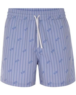 Gcds Shorts Made Of Polyester - Blue