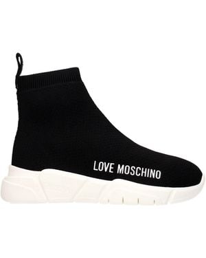 Love Moschino Trainers Donna Tessuto Nero - Black