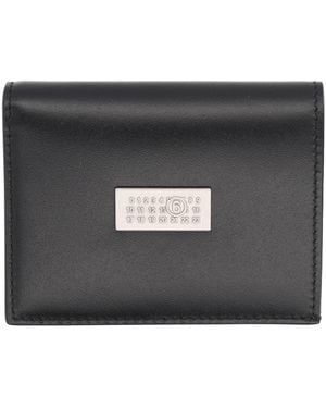 MM6 by Maison Margiela Numeric Leather Wallet - Black