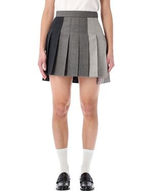 Thom Browne Fun-Mix Pleated Mini Skirt - Black