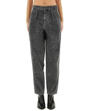 Isabel Marant Trousers With Cotton Blend Trousers - Grey