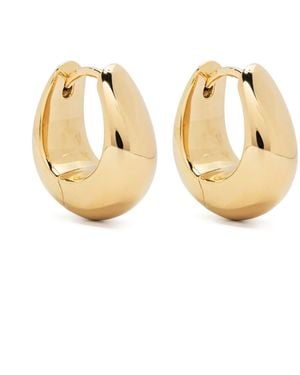 Tom Wood Ice Small Oval Hoop Orecchini - Metallizzato