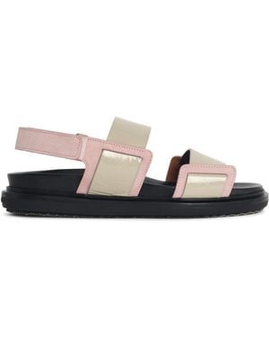 Marni Rosa Lear-Sandalen 'Fussbett' von - Weiß