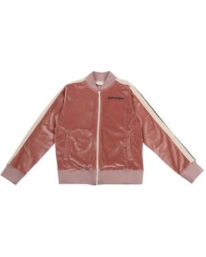 Palm Angels Pa Chenille Track Jkt Antique Rose - Pink