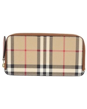 Burberry Portacarte "Check" - Brown