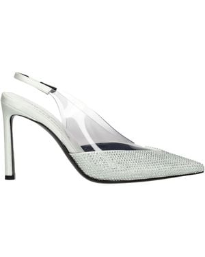 Sergio Rossi Sandalen x Evangelie Smyniotaki Ladies Satin Green/Agave - Weiß