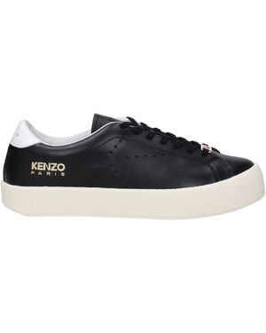 KENZO Leren Lage Sneakers - Blauw