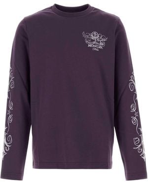 Moncler Cotton T Shirt - Purple