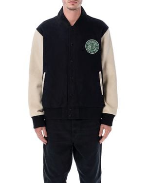 Huf Global Transit Wool Varsity Jacket - Blue