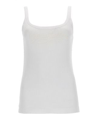 Dolce & Gabbana Tank Top With Logo - White