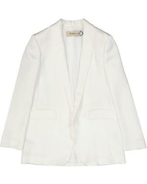 Blanca Vita Satin Effect Jacket - White