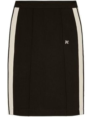 Palm Angels Monogram Midi Skirt - Black