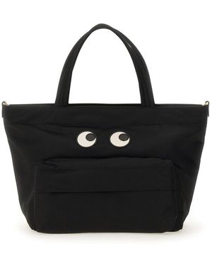 Anya Hindmarch Mini "Augen" Einkaufstasche - Schwarz