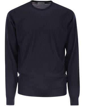 John Smedley Lundy Crew Neck Sweater - Blue