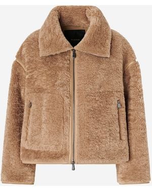 Pinko Veste effet peau de mouton - Marron