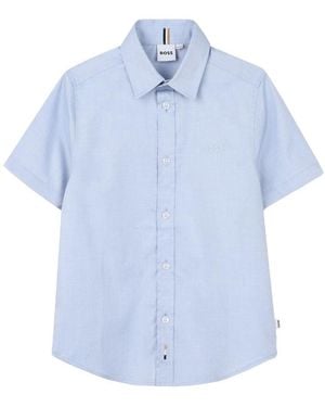 BOSS Camicia A Maniche Corte - Blue