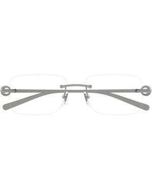 Gucci Gg1703 O 001 Ruthenium/Transparent Herrens Brillen - Mettallic