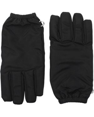 Prada Männer 's Handschuhe recycelter Nylonschwarz