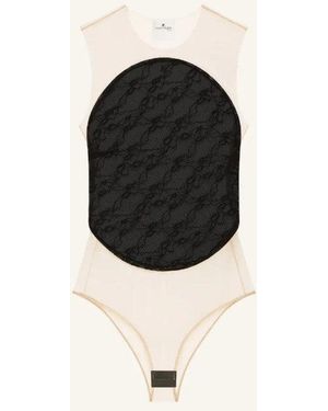 Courreges Bodysuit Illusion Circle Lace - Schwarz
