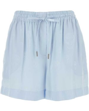 McQueen Pastel Light- Jacquard Shorts - Blue