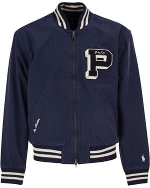 Polo Ralph Lauren Embroidered Canvas Sports Jacket - Blue