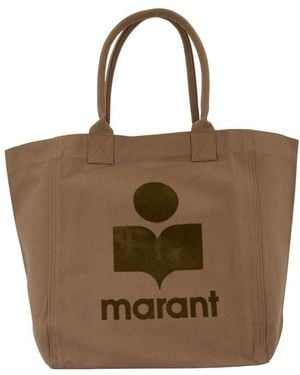 Isabel Marant Yenky GZ Shopper Bag Cotton Khaki - Marron