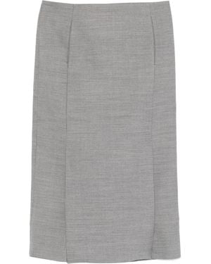 Entire studios Tailored Midi Skirt Warm - Gray