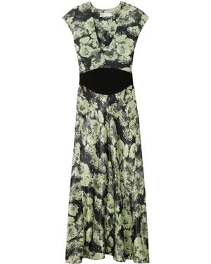 Tory Burch Printed Midi Dress - Green