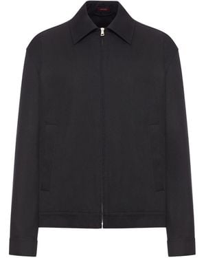 Gucci Cotton Twill Jacket With Web Detail - Black