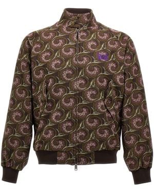Baracuta 'Jacquard Needles' Bomberjacke - Braun