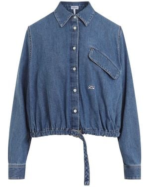 Loewe Hemd mit Gürtel - Blau