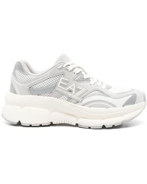 EA7 Sneakers Mit Netzeinsätzen - Weiß