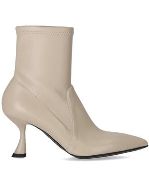 Sergio Levantesi Junny Cream Heeled Ankle Boot - White