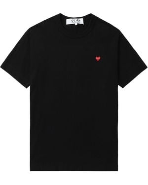 COMME DES GARÇONS PLAY U T Shirt Small Emblem Knit - Black